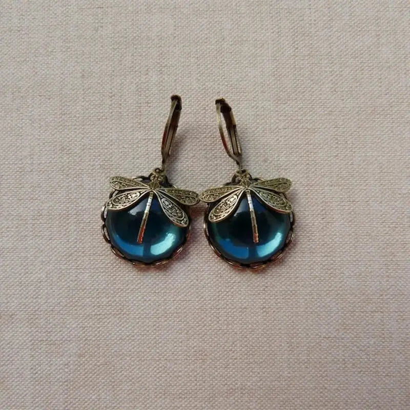 Boucles d'oreilles en forme de sphère vieilli en or