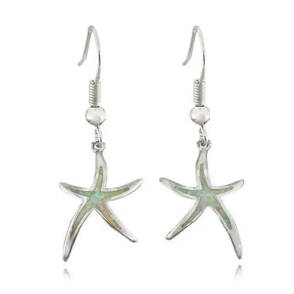 Boucles d'oreilles en opale et en argent