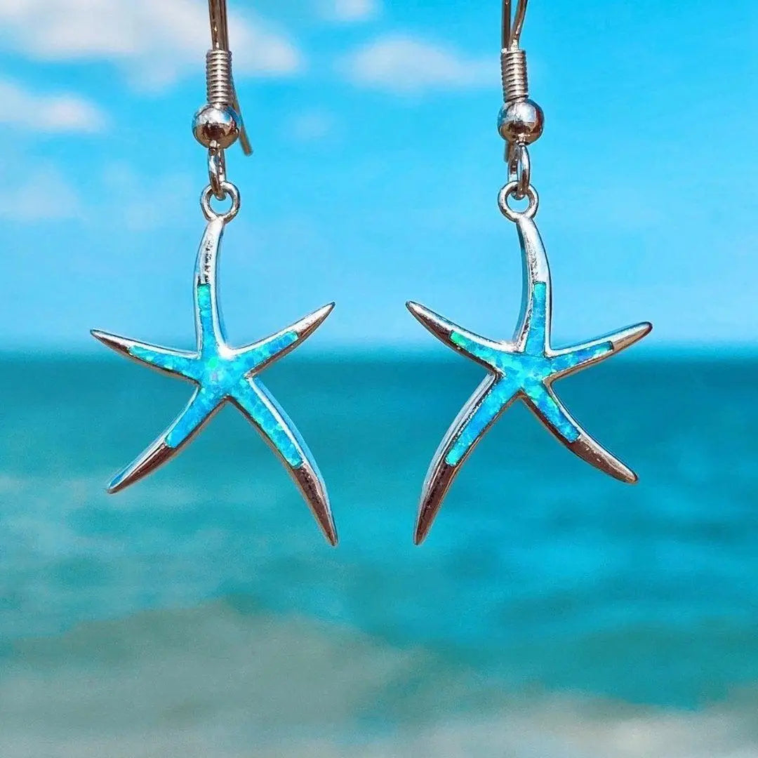 Boucles d'oreilles en opale en or blanc