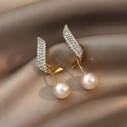 Boucles d'oreilles en or avec perles