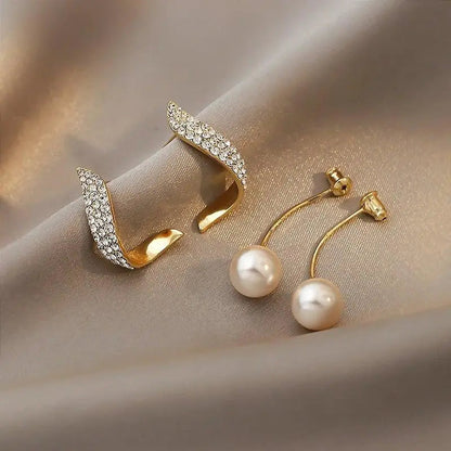 Boucles d'oreilles en or avec perles