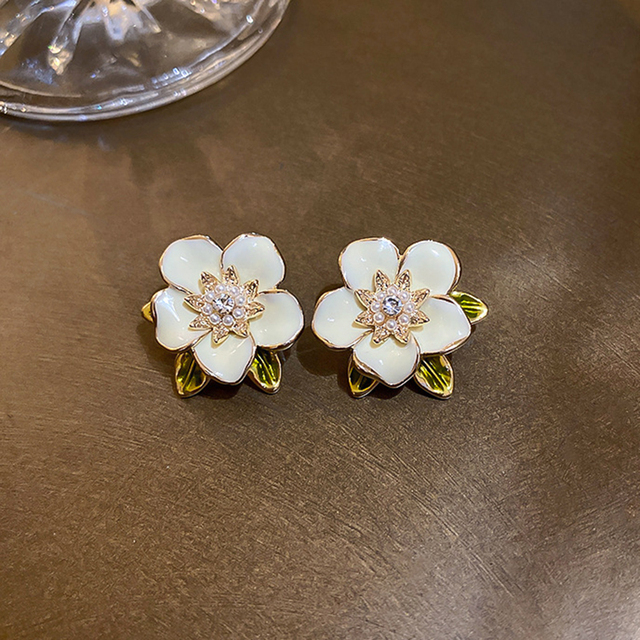 Boucles d'oreilles à brillants en or blanc
