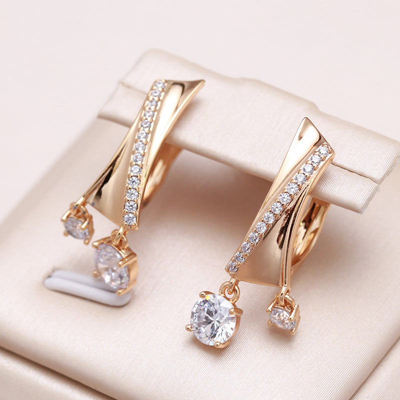 Boucles d'oreilles uniques à brillants en or