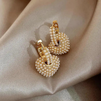 Boucles d'oreilles en perles d'amour en or