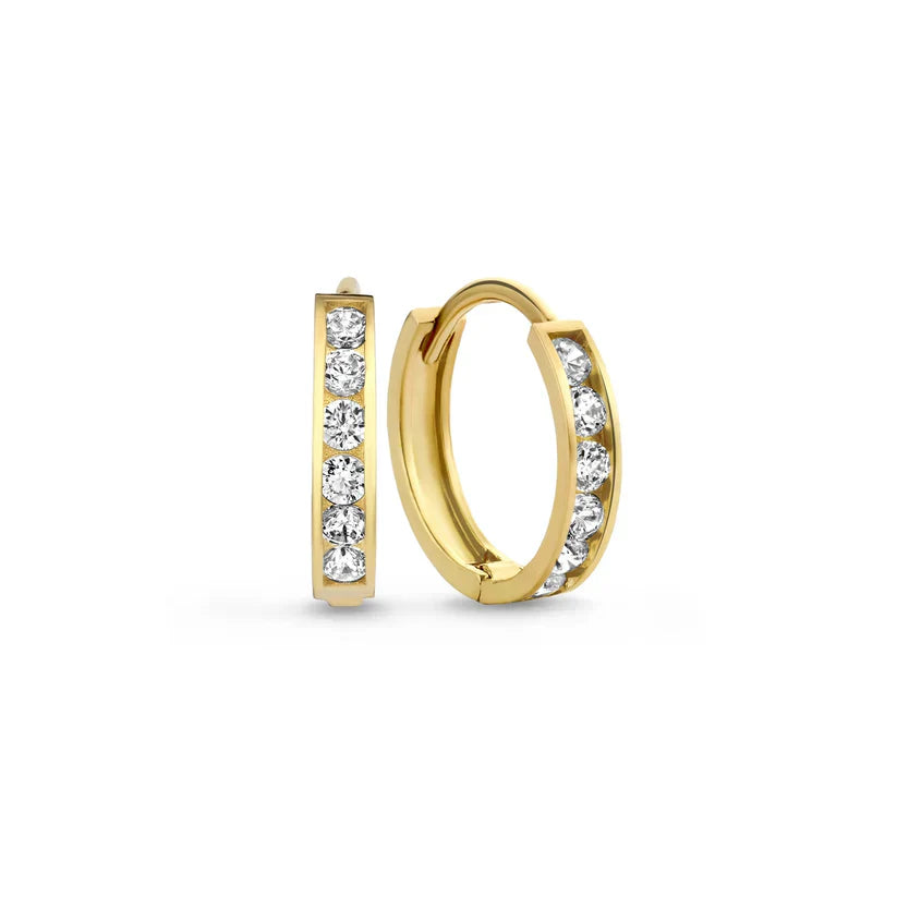 Boucles d'oreilles en pierre Dara brillante en or