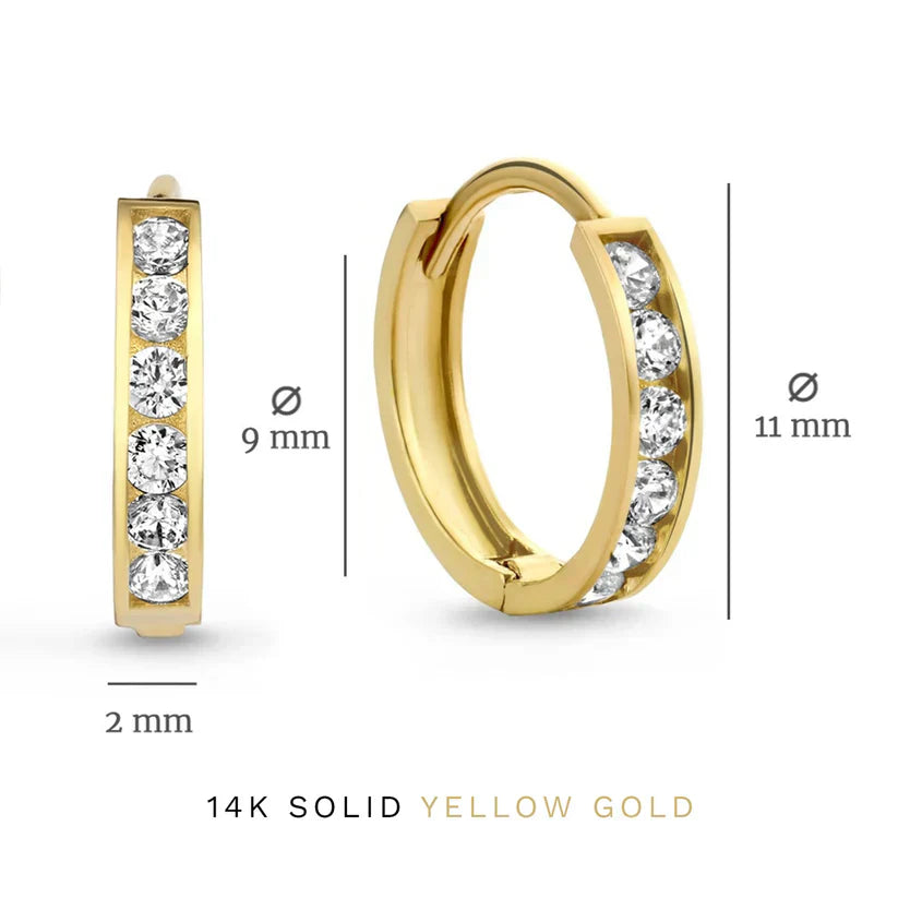 Boucles d'oreilles en pierre Dara brillante en or