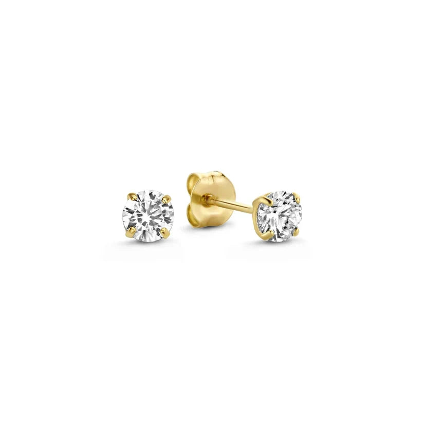 Boucles d'oreilles en pierre larmes de lune en or