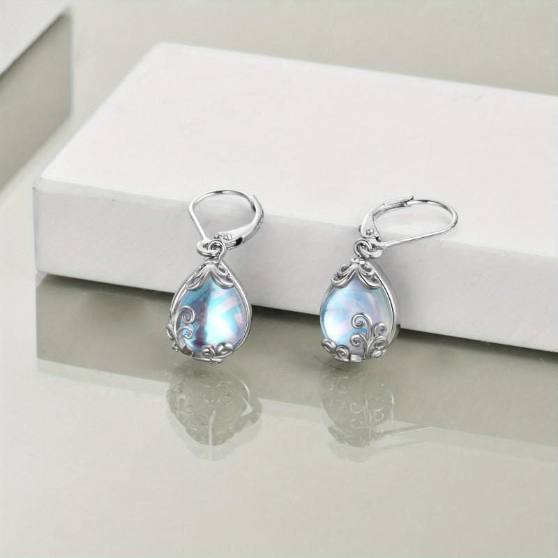 Boucles d'oreilles en pierre de lune Esprit Libre en or