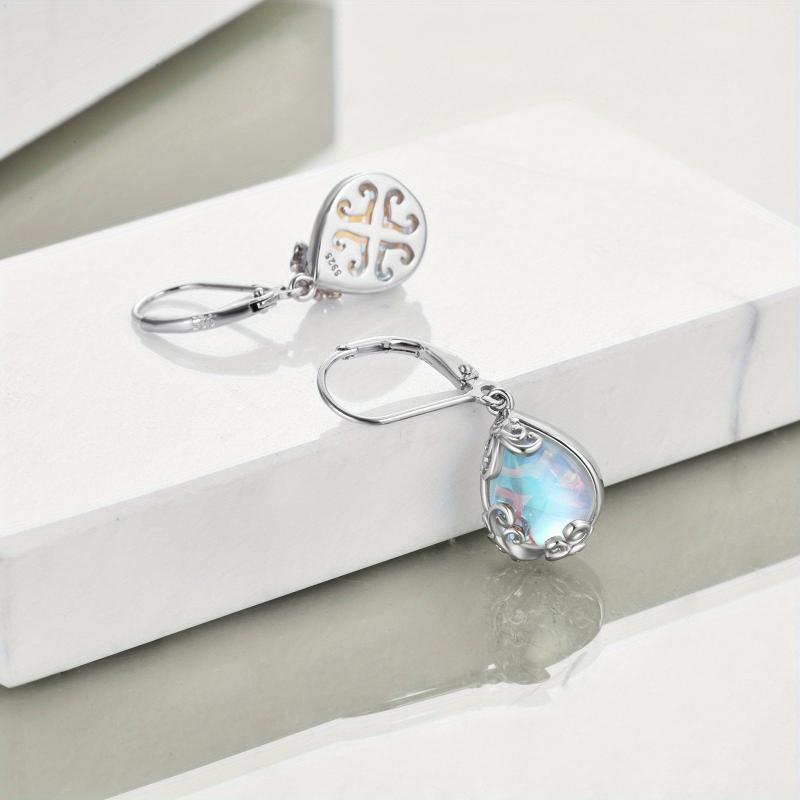Boucles d'oreilles en pierre de lune Esprit Libre en or