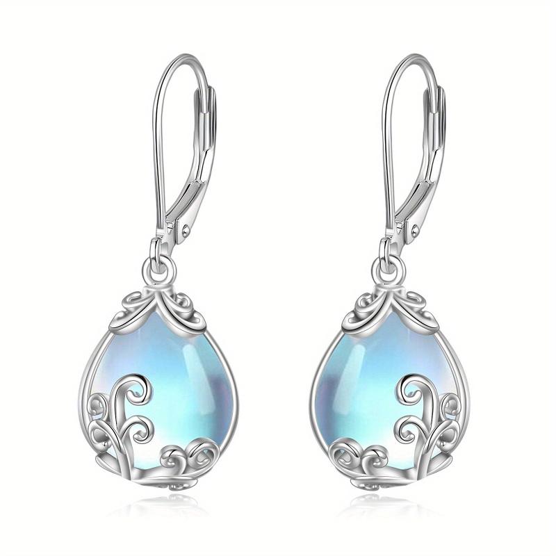 Boucles d'oreilles en pierre de lune Esprit Libre en or