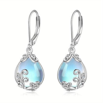 Boucles d'oreilles en pierre de lune Esprit Libre
