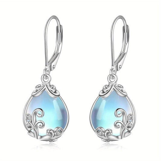 Boucles d'oreilles en pierre de lune Esprit Libre