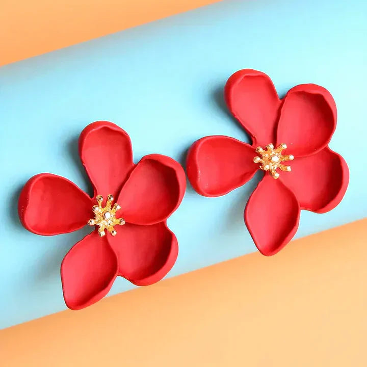 Boucles d'oreilles fleurs en or