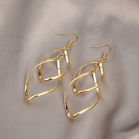 Boucles d'oreilles minimalistes à couches | Or