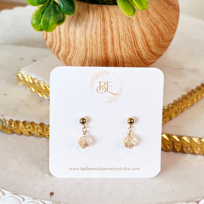 Boucles d'oreilles pendantes en or « Liana »