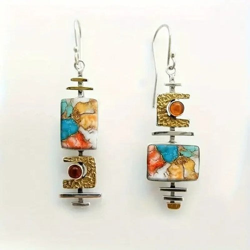 Boucles d'oreilles rétro antiques en or