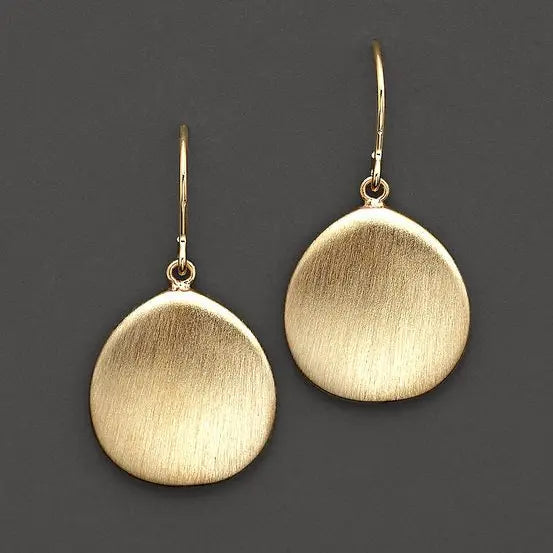 Boucles d'oreilles rétro en acier inoxydable en or