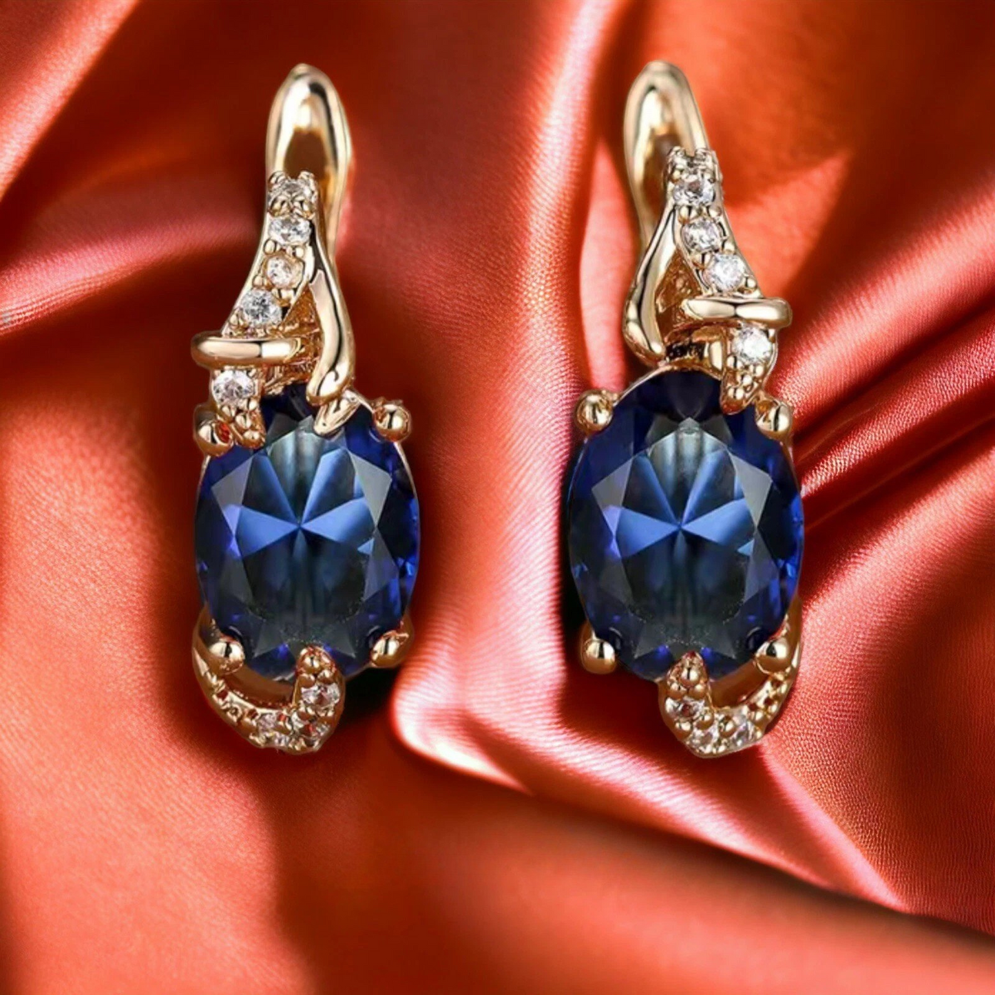 Boucles d'oreilles royales de minuit | Or