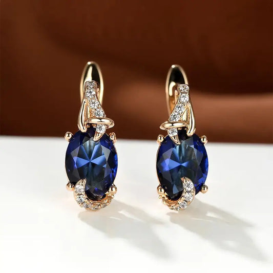 Boucles d'oreilles royales de minuit | Or