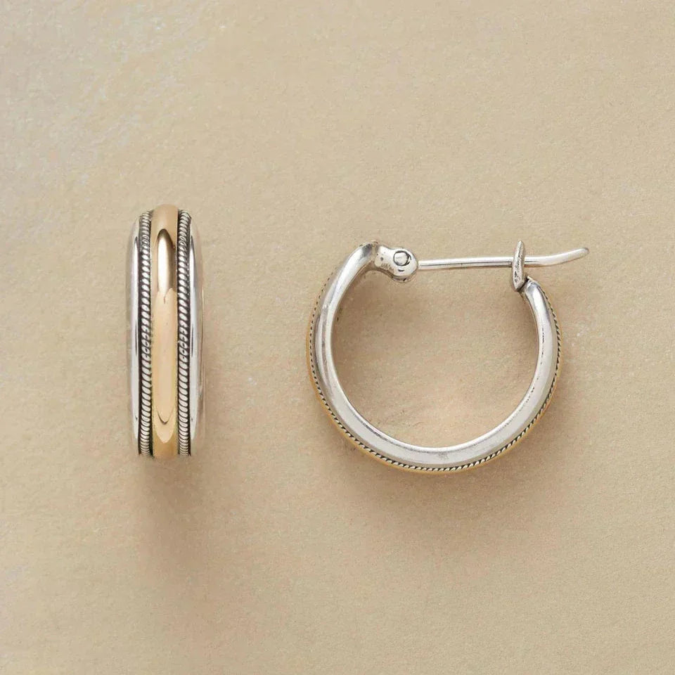 Boucles d'oreilles vintage ligne en or