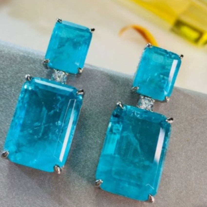 Boucles d'oreilles vintage avec turquoise en or