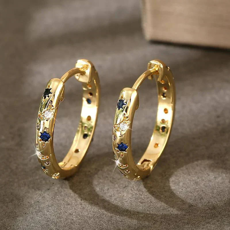 Boucles d'oreilles vintage avec un éclat intense en or