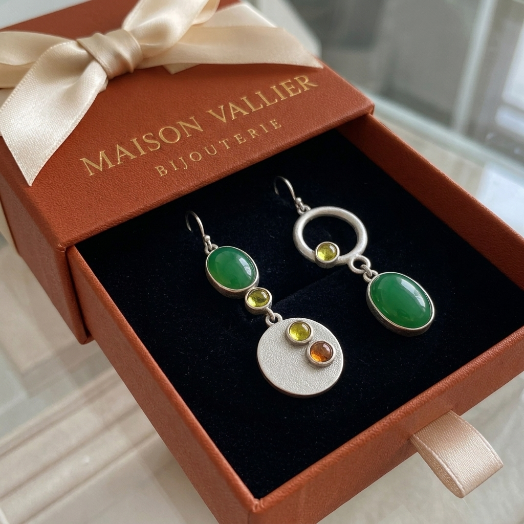 Boucles d'oreilles Sabrina en or blanc