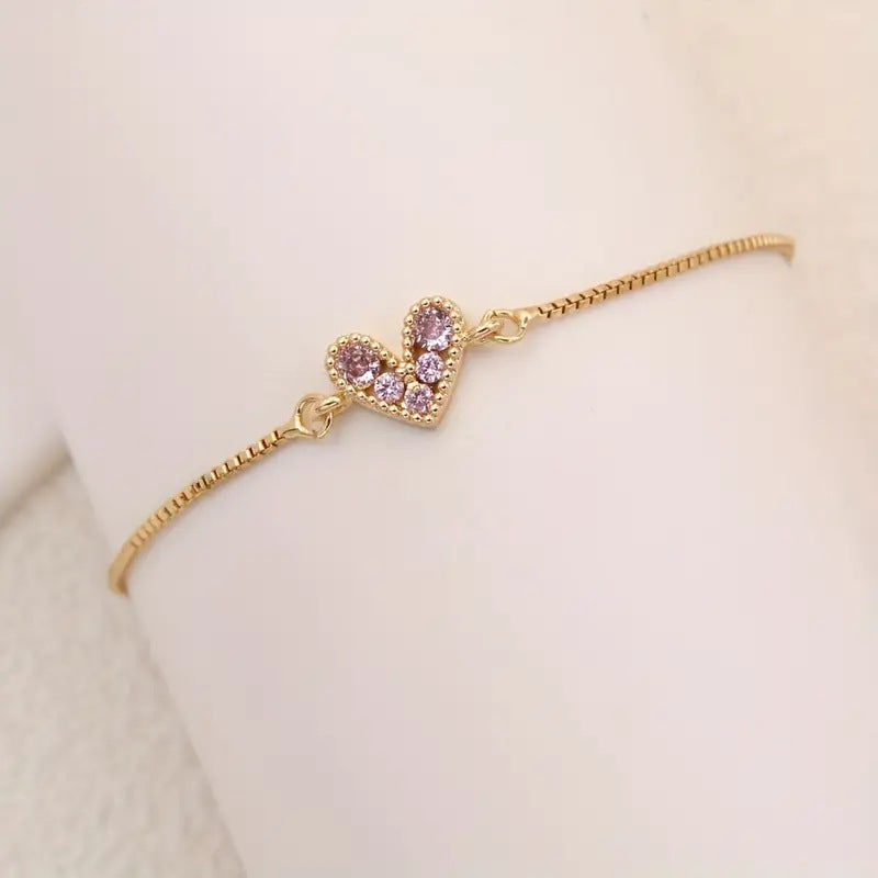 Bracelet amour rosé en or