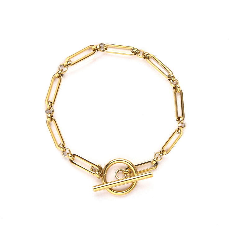 Bracelet Barrette lien en or