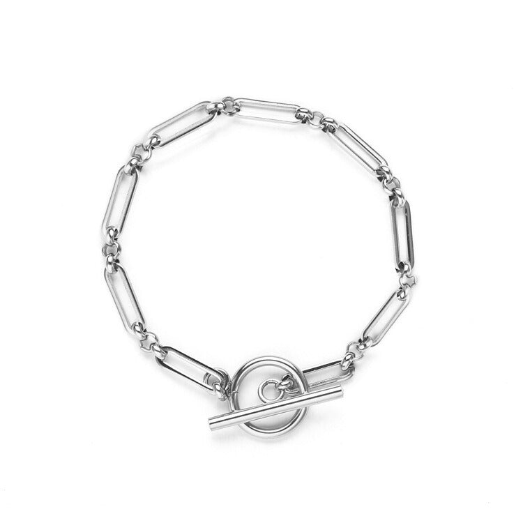 Bracelet Barrette en or blanc