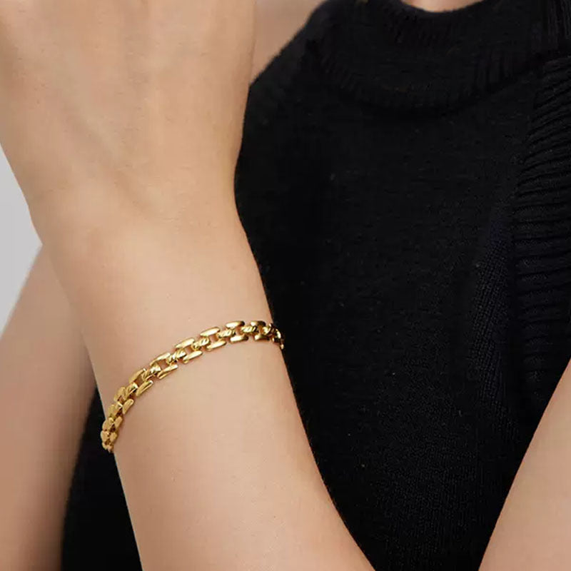 Bracelet chaîne Montre en or