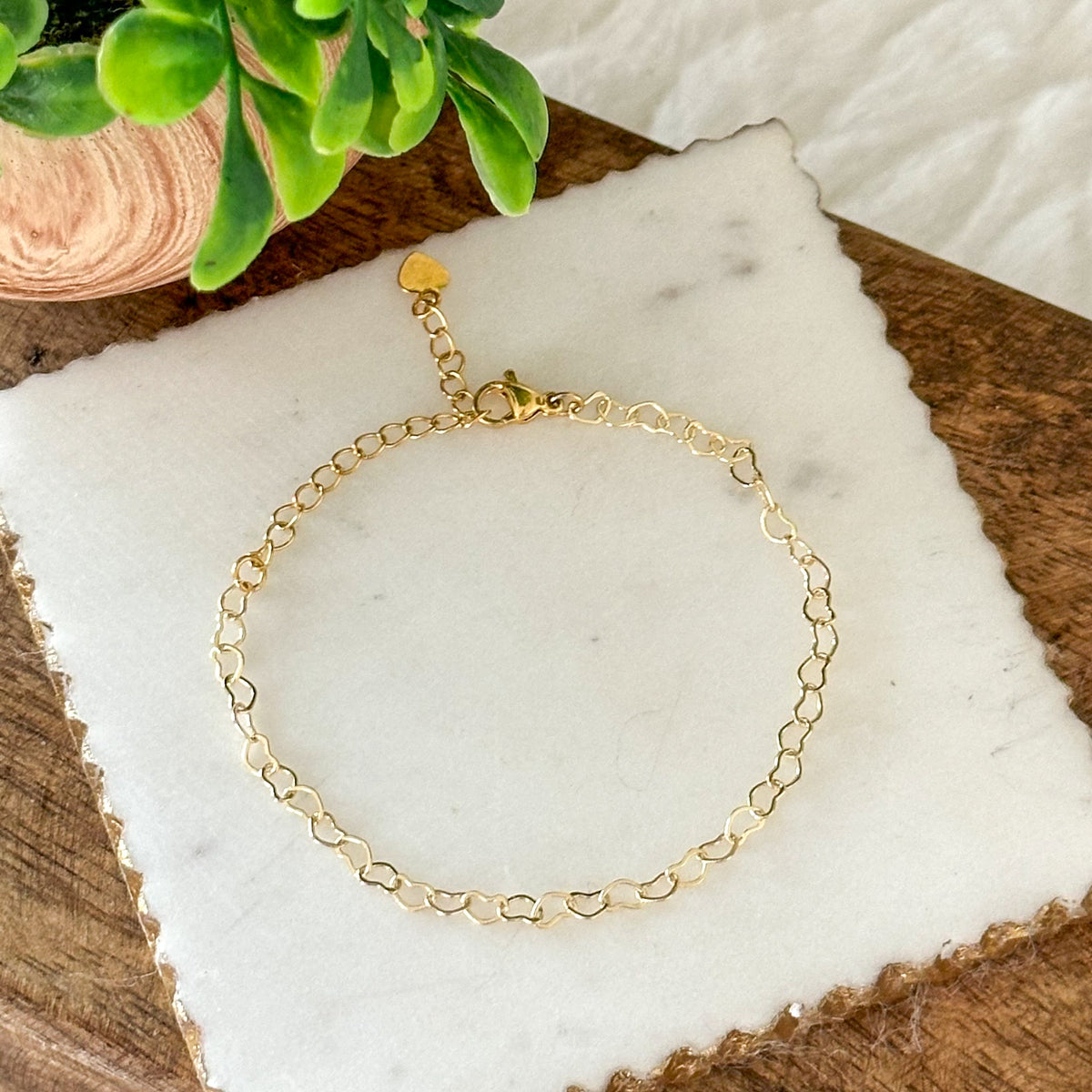 Bracelet « Connexion du cœur » en or