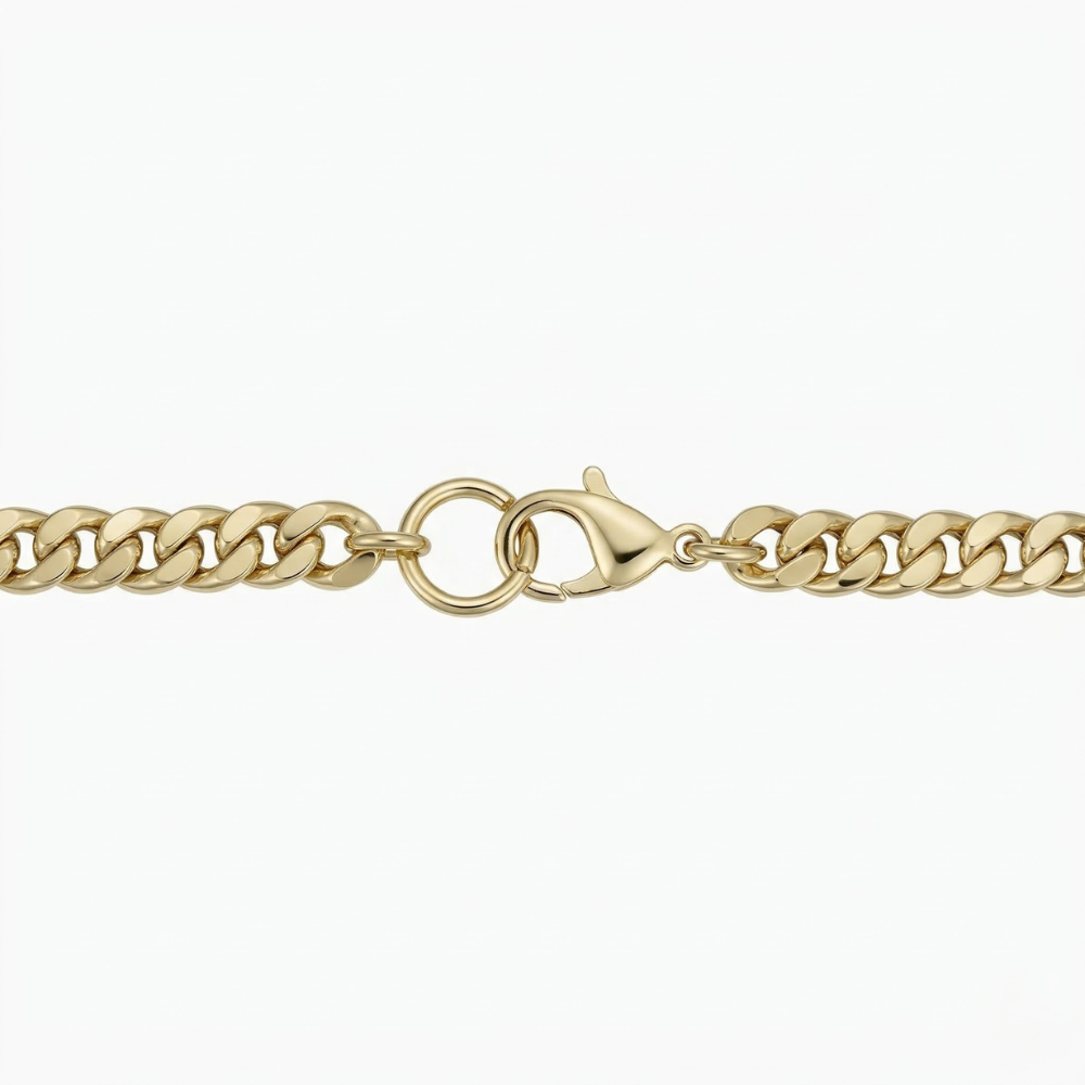 Bracelet cubain en or blanc