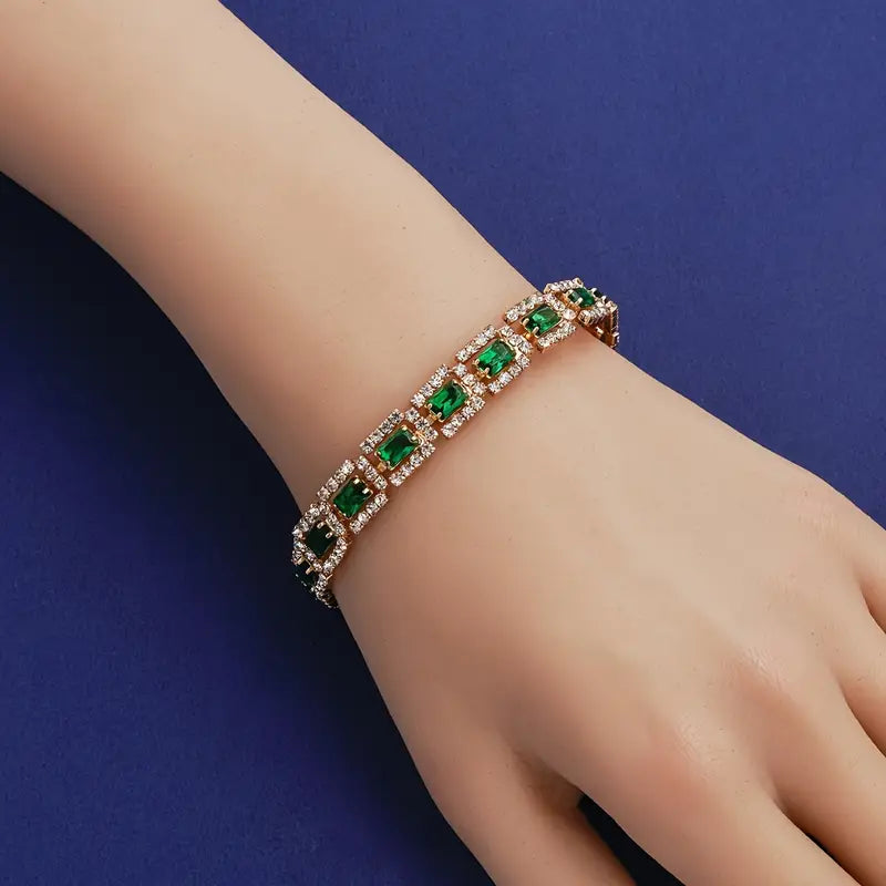 Bracelet Elisa Esmeralda en or