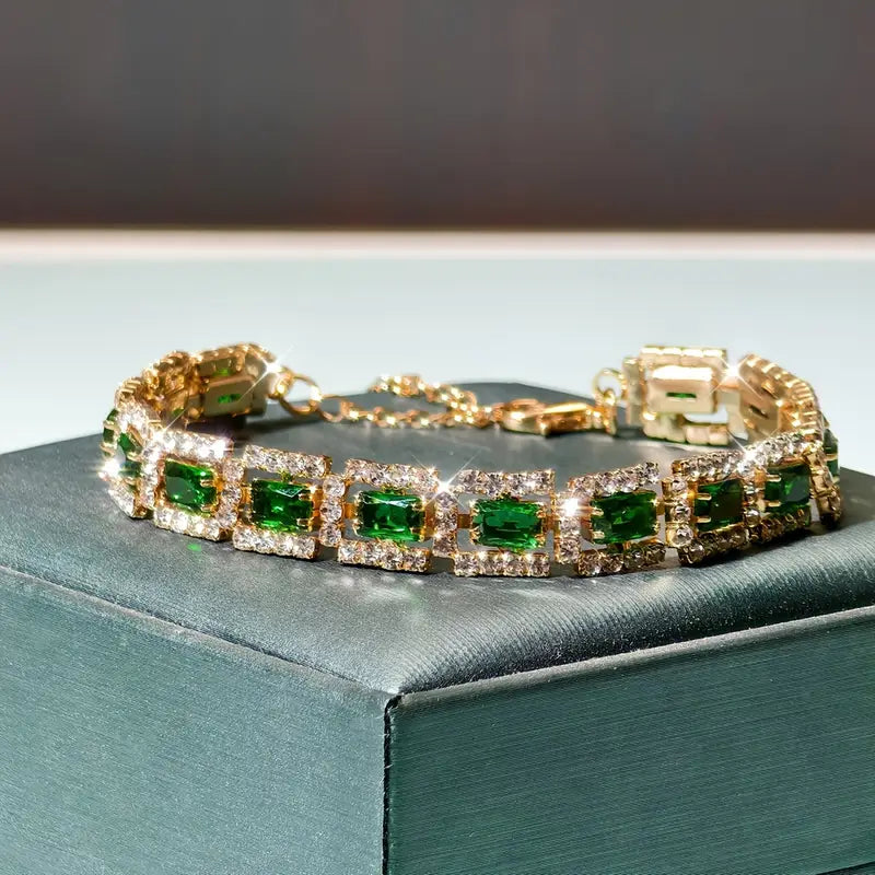 Bracelet Elisa Esmeralda en or