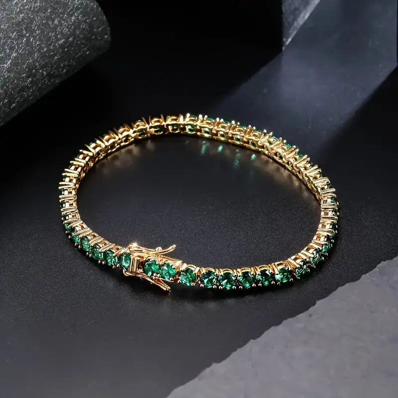 Bracelet Ella avec émeraude en or