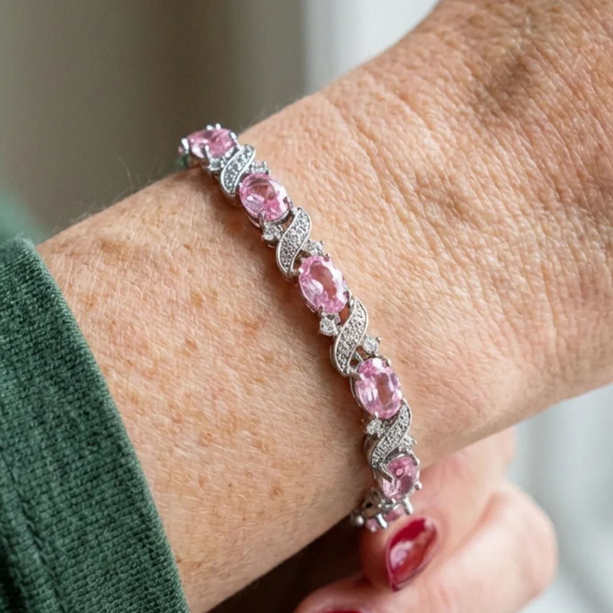 Bracelet Giada Rosalyth en or blanc