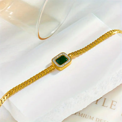 Bracelet Joanna Vert avec Émeraude