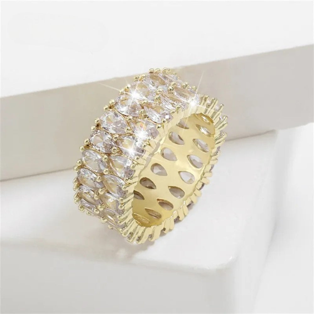 Bracelet large en cristal Oriental en or