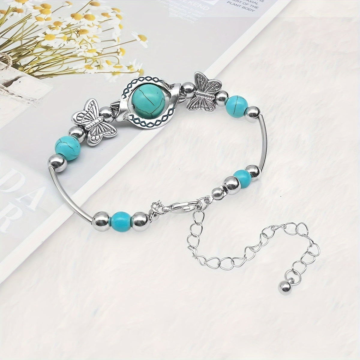 Bracelet Oasis Vol de papillon en or blanc
