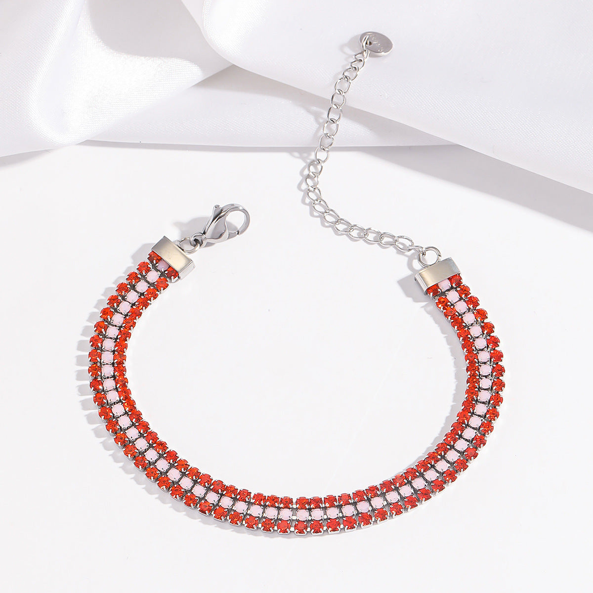 Bracelet signature brillante en or blanc