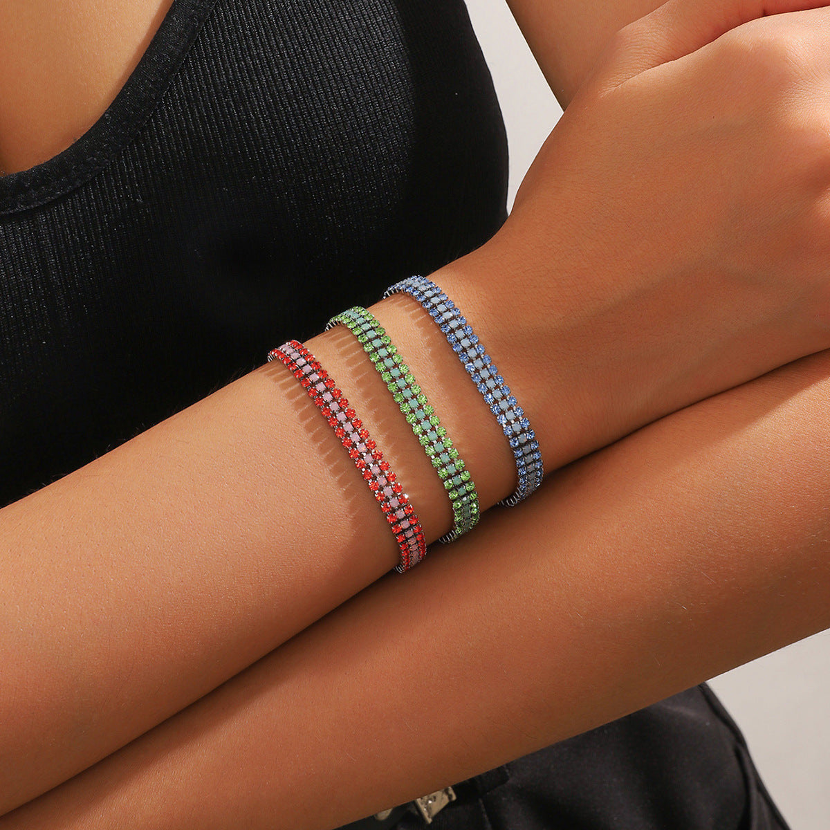 Bracelet signature brillante en or blanc