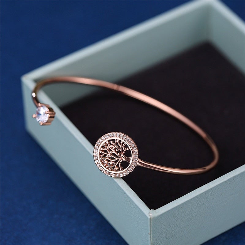 Bracelet ajustable arbre de vie en or