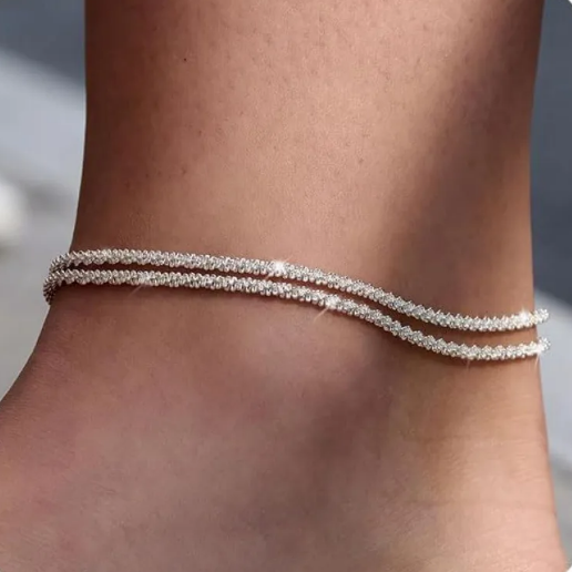 Bracelet avec chaîne pour vacances à la plage en or