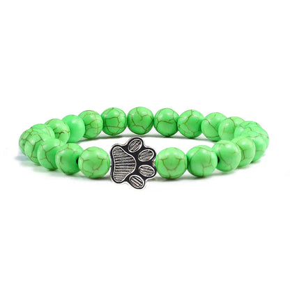 Bracelet avec perles en forme de pattes – Design en pierre naturelle