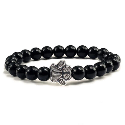 Bracelet avec perles en forme de pattes – Design en pierre naturelle