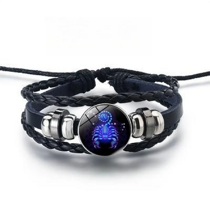 Bracelet brillant avec 12 signes du zodiaque
