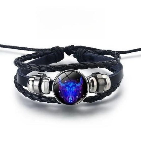 Bracelet brillant avec 12 signes du zodiaque en or