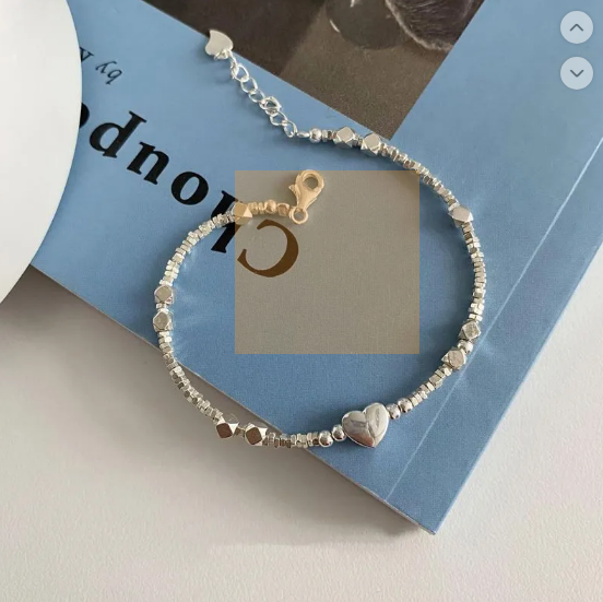 Bracelet carré amour or blanc en or blanc