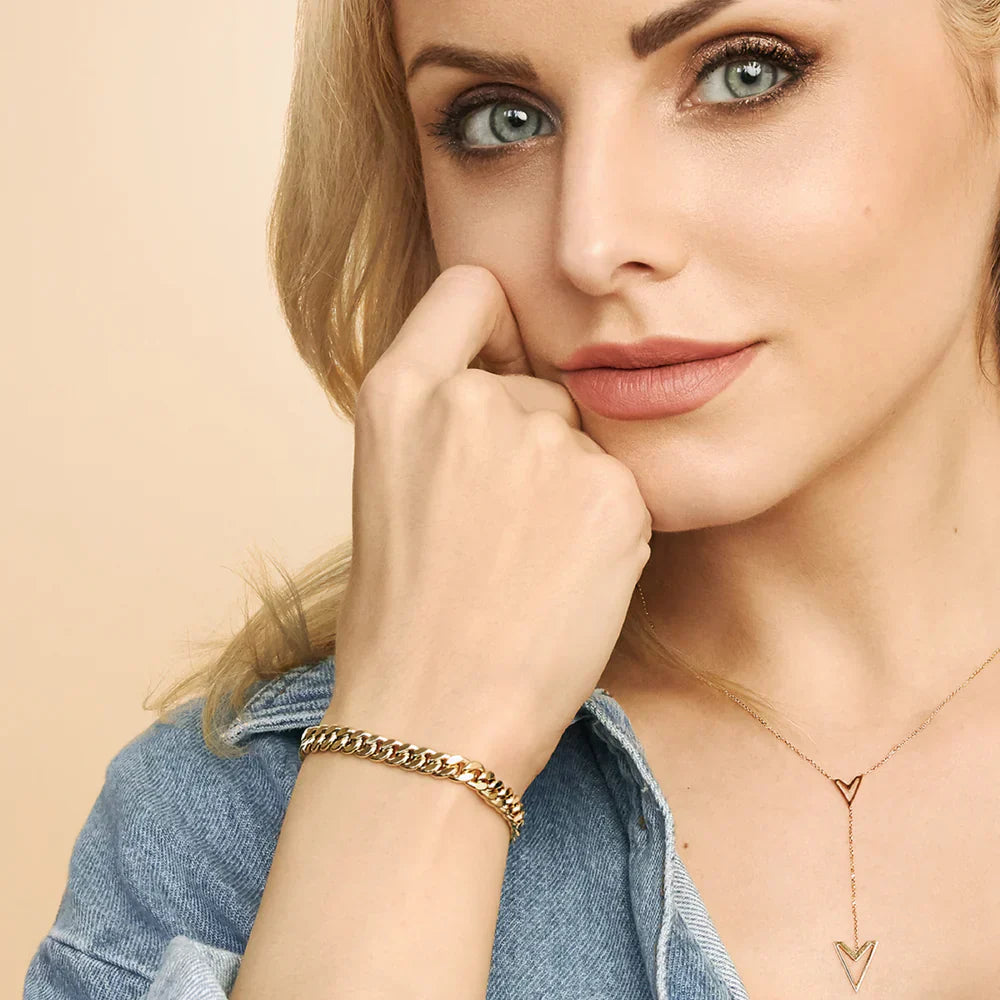Bracelet cubain en or